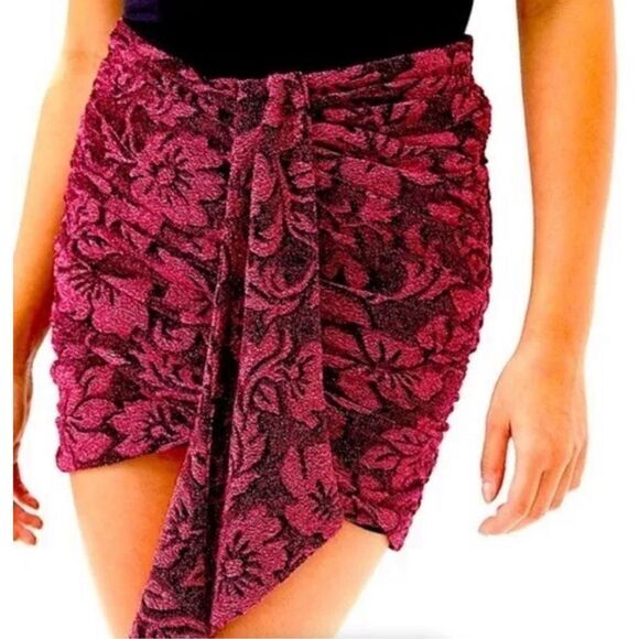 For Love & Lemons Shailee Metallic Mini Skirt NWT - Picture 3 of 8